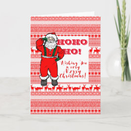 Custom MERRY CHRISTMAS SANTA SAASON'S GREETING Feiertagskarte