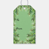 Custom Merry Christmas Tree Personalisiert Geschenkanhänger (Rückseite)