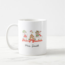 Custom Merry Goosemas Lehrer Geschenk Kaffeetasse