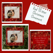 Custom Merry & Verheiratet Red Glitzer First Chris Keramikornament