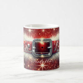 Custom Merry Weihnachten Weihnachten Coat Belt Whi Kaffeetasse