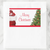 Custom Merry Weihnachtsbaum und Geschenke Vorlage Rechteckiger Aufkleber (Tasche)