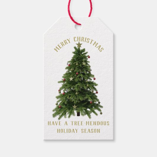 Custom Merry Weihnachtsbaum Urlaub Geschenkanhänger (Vorderseite)