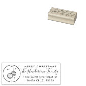 Custom Merry Weihnachtsfamilie Name Rücksendeadres Gummistempel (Stempel)