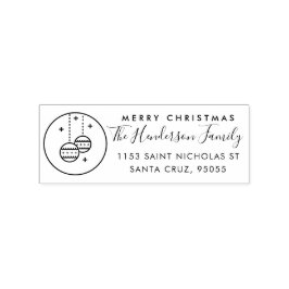 Custom Merry Weihnachtsfamilie Name Rücksendeadres Gummistempel