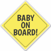 Custom Message Baby an Board Car Aufkleber (Vorderseite)