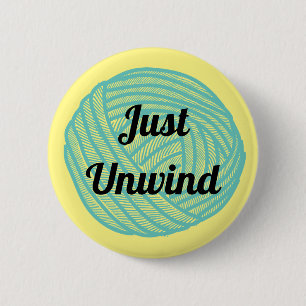 Custom Message Ball of Yarn Button for Knitters