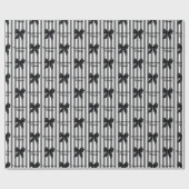 Custom Message Black Coquette Books Glückwünsche Geschenkpapier (Flach)