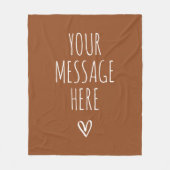 Custom Message Blanket Gift for Friends & Family Fleecedecke (Vorderseite)