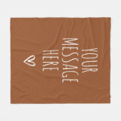 Custom Message Blanket Gift for Friends & Family Fleecedecke (Vorderseite (Horizontal))