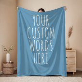 Custom Message Blanket Gift for Mom, Dad & Friends Fleecedecke