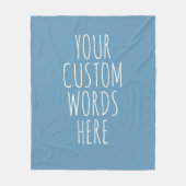 Custom Message Blanket Gift for Mom, Dad & Friends Fleecedecke (Vorderseite)