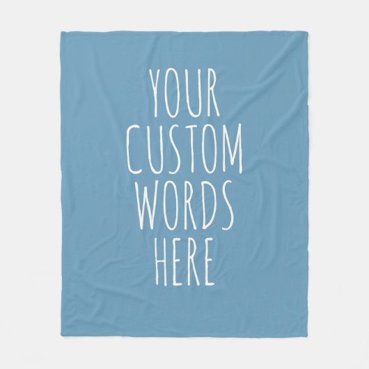Custom Message Blanket Gift for Mom, Dad & Friends Fleecedecke (Vorderseite)