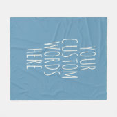 Custom Message Blanket Gift for Mom, Dad & Friends Fleecedecke (Vorderseite (Horizontal))