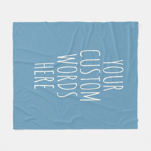 Custom Message Blanket Gift for Mom, Dad & Friends Fleecedecke (Vorderseite (Horizontal))
