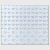 Custom Message Blue Coquette Books Herzlichen Glüc Geschenkpapier (Flach)