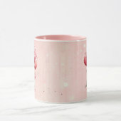 Custom Message Cat Animal Valentines Day Tasse (Zentrum)