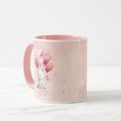 Custom Message Cat Animal Valentines Day Tasse (Vorderseite Links)