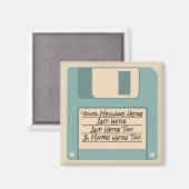Custom Message Computer Floppy Disk Magnet (Vorderseite/Rückseite)