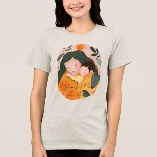 Custom Message & Font Mama Era Tri-Blend Shirt (Vorderseite)