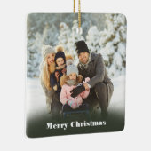 Custom Message Foto Weihnachten Keramikornament (Rechts)
