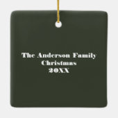 Custom Message Foto Weihnachten Keramikornament (Rückseite)