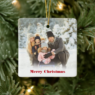 Custom Message Foto Weihnachtsfeier Keramik Orname Keramikornament