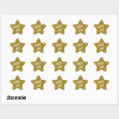 Custom Message Gold Star mit Gold Glitzer Textur Stern-Aufkleber (Blatt)