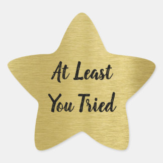 Custom Message Gold Star mit Gold Glitzer Textur Stern-Aufkleber