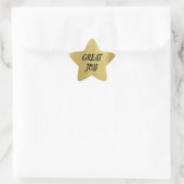 Custom Message Gold Star mit Gold Glitzer Textur Stern-Aufkleber (Tasche)