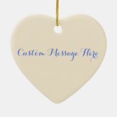 Custom Message Golden Colorful Blumenherz Geschenk Keramik Ornament (Hinten)