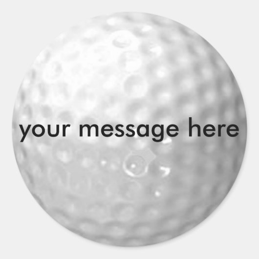 Custom Message Golf Ball Stickers (Vorderseite)