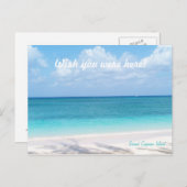 Custom Message Grand Cayman Island Postcard Postkarte (Vorne/Hinten)