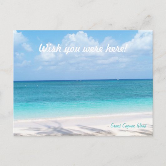 Custom Message Grand Cayman Island Postcard Postkarte (Vorderseite)