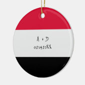 Custom Message Jemen Flag Holiday Tree Ornament (Links)
