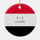 Custom Message Jemen Flag Holiday Tree Ornament (Hinten)