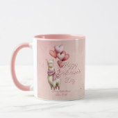 Custom Message Llama Animal Valentine's Day Tasse (Links)