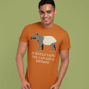 Custom Message Malayan oder Asian Tapir Graphic T-Shirt