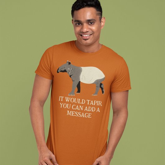 Custom Message Malayan oder Asian Tapir Graphic T-Shirt