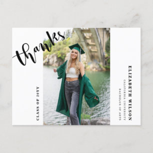 Custom Message Modern Abschluss Vielen Dank Postkarte