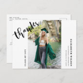 Custom Message Modern Abschluss Vielen Dank Postkarte (Vorne/Hinten)