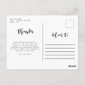 Custom Message Modern Abschluss Vielen Dank Postkarte (Rückseite)