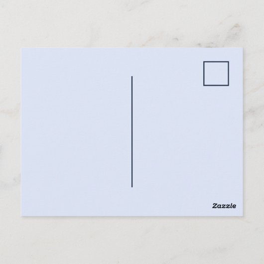 Custom Message Navy Blue und Blass Sky Blue Postkarte (Rückseite)