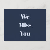 Custom Message Navy Blue und Blass Sky Blue Postkarte (Vorderseite)