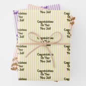 Custom Message New Job Congratulations Gift Geschenkpapier Set (Beispiel)
