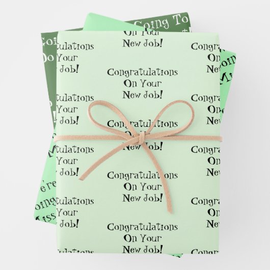Custom Message New Job Congratulations Gift Geschenkpapier Set (Beispiel)