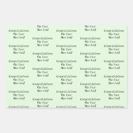 Custom Message New Job Congratulations Gift Geschenkpapier Set (Vorderseite)