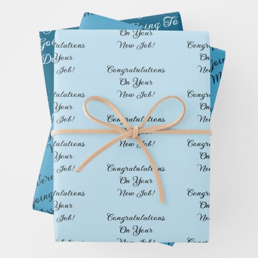 Custom Message New Job Congratulations Gift Geschenkpapier Set (Beispiel)