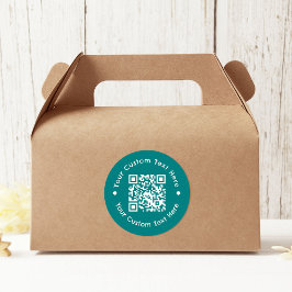 Custom Message QR Code Small Business Packaging Runder Aufkleber