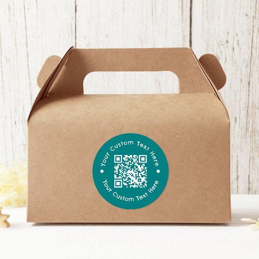 Custom Message QR Code Small Business Packaging Runder Aufkleber